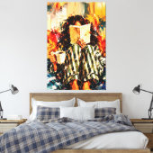 Meisje dat boek leest, knus schilderkunst canvas afdruk (Insitu (Slaapkamer))