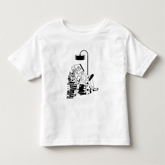 Meisje dat boeken leest kinder shirts (Voorkant)