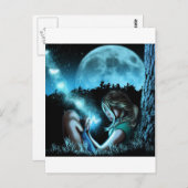 Meisje dat botervlies maakt briefkaart (Voorkant / Achterkant)