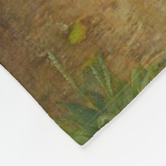 Meisje dat breit, Bouguereau Fleece Deken (Hoek)