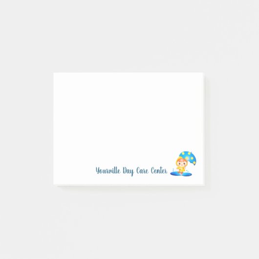 Meisje dat danst in de regen post-it® notes (Voorkant)