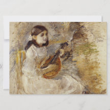 Meisje dat de mandoline bespeelt (van Berthe Moris