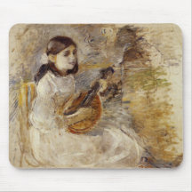 Meisje dat de mandoline speelt (van Berthe Morisot