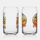 Meisje dat dol is op cowboys blikvorm glas (Rechts)