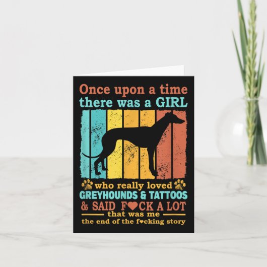 Meisje dat echt van Greyhound & amp hield; Tattoos Kaart (Voorkant)