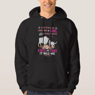 Meisje dat echt van katten en jaks houdt hoodie