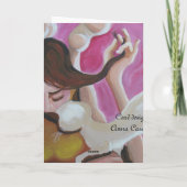 Meisje dat een boek leest en Siamese kat Kaart (Achterkant)