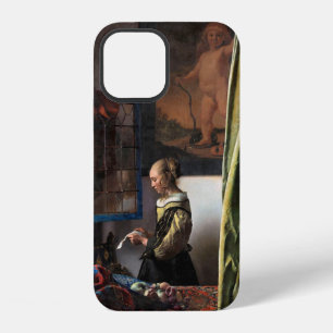 Meisje dat een brief leest bij een open raam, Verm iPhone 12 Hoesje