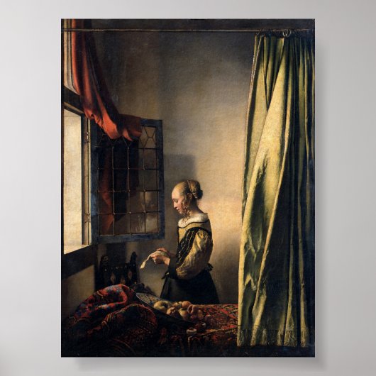 Meisje dat een brief leest - Vermeer Poster (Voorkant)