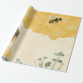 Meisje dat een hommel bekijkt cadeaupapier (Uitgerold)