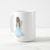 Meisje dat een Pet Bunny vervoert met aangepaste n Koffiemok (Voorkant links)