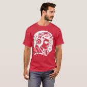 Meisje dat enthousiast is over games t-shirt (Voorkant volledig)