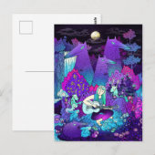 Meisje dat gitaar speelt briefkaart (Voorkant / Achterkant)