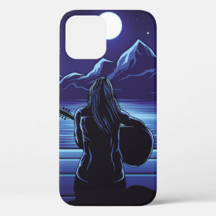 Meisje dat gitaar speelt van de nachtgitaar, meisj Case-Mate iPhone case