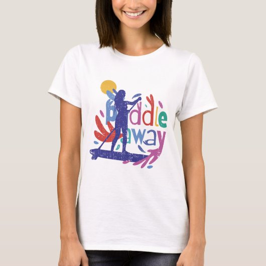 Meisje dat graag peddelt — Paddleboard Leven T-shirt (Voorkant)