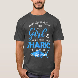 Meisje dat haaien meisjes haaiencadeau haai roman t-shirt