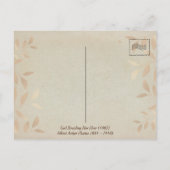 Meisje dat haar haar haar haar haar breekt en een  briefkaart (Achterkant)