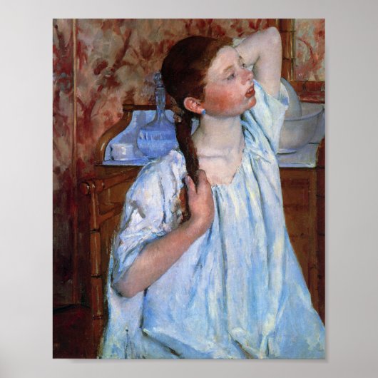 Meisje dat haar haar haar haar schikt | Mary Cassa Poster (Voorkant)