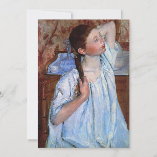 Meisje dat haar haar kamt | Mary Cassatt (Voorkant)