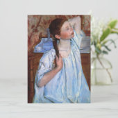 Meisje dat haar haar kamt | Mary Cassatt (Staand voorkant)