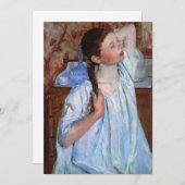 Meisje dat haar haar kamt | Mary Cassatt (Voorkant / Achterkant)