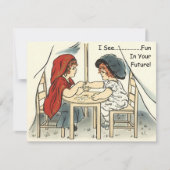 Meisje dat haar toekomst heeft verteld over uitvin kaart (Voorkant)