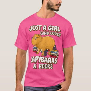 Meisje dat houdt van capibara's en boeken capibara t-shirt