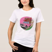 Meisje dat houdt van Crawfish Truck T-shirt! 🚚💖 Tri-Blend Shirt (Voorkant)