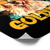 Meisje dat houdt van Golden Retrievers Dog  Dog Poster (Hoek)