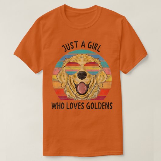 Meisje dat houdt van Golden Retrievers Dog Gifts - T-shirt (Design voorkant)