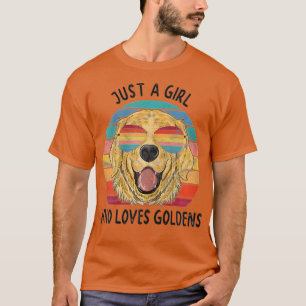 Meisje dat houdt van Golden Retrievers Dog Gifts - T-shirt