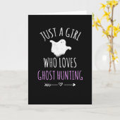 Meisje dat houdt van spookjacht spookjager meisjes kaart (Gele Bloem)