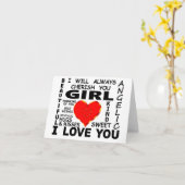 Meisje dat ik liefheb kaart (Gele Bloem)