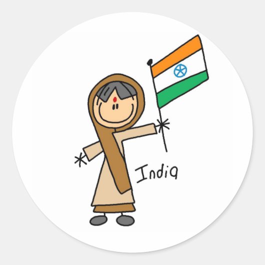 Meisje dat ik rijd ronde sticker (Voorkant)