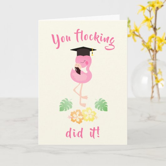 Meisje dat je aan het flikken was, deed het Afstud Kaart (Gele Bloem)