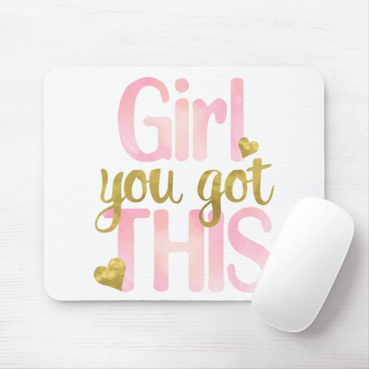 Meisje dat je helemaal dit ontwerp hebt muismat (Met muis)