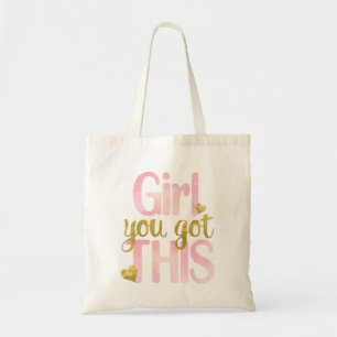Meisje dat je helemaal dit ontwerp hebt tote bag
