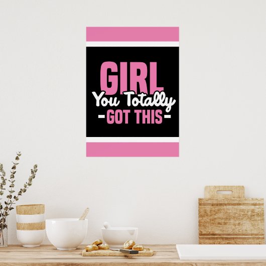 Meisje dat je helemaal hebt. poster (Keuken)