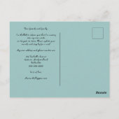 Meisje dat met paraplu vliegt Ik ga verhuizen Briefkaart (Achterkant)