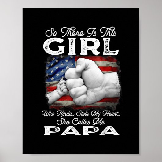 Meisje dat mijn hart stoelt, noemt ze me Papa Poster (Voorkant)