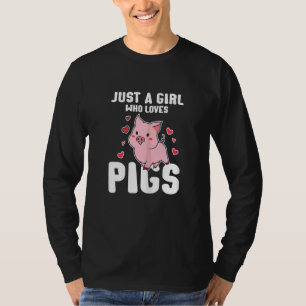 Meisje dat minivarkens liefheeft eigenaar van een t-shirt