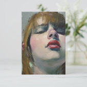 Meisje dat naar beneden kijkt (door Malcolm T. Lie Kaart (Staand voorkant)