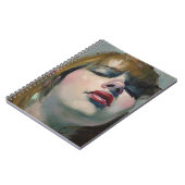 Meisje dat naar beneden kijkt (door Malcolm T. Lie Notitieboek (Linkerzijde)