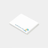 Meisje dat onder de regen danst post-it® notes (Schuin)