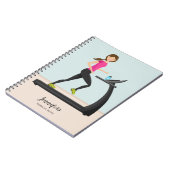 Meisje dat op een tapmolen loopt notitieboek (Linkerzijde)