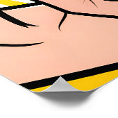 Meisje dat Shhhhh zegt Pop Art Poster (Hoek)