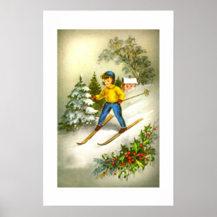 Meisje dat skiet poster