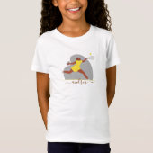 Meisje dat Tennis afspeelt en elegante naam Cute K T-shirt (Voorkant)