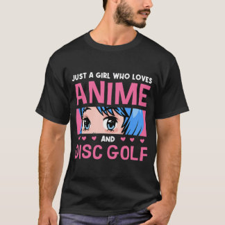 Meisje dat van Anime houdt en Golf Anime Lover T-shirt