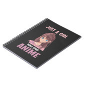 Meisje dat van Anime houdt Manga Cosplay Teen Notitieboek (Linkerzijde)